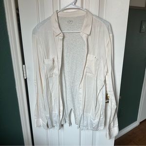 Loft button down top Size: L